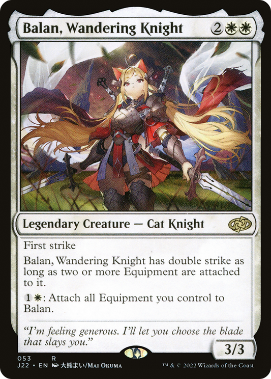 Balan, Wandering Knight (J22-053) - Jumpstart 2022 - Premium MTG Single from Wizards of the Coast - Just $6.85! Shop now at Game Crave Tournament Store