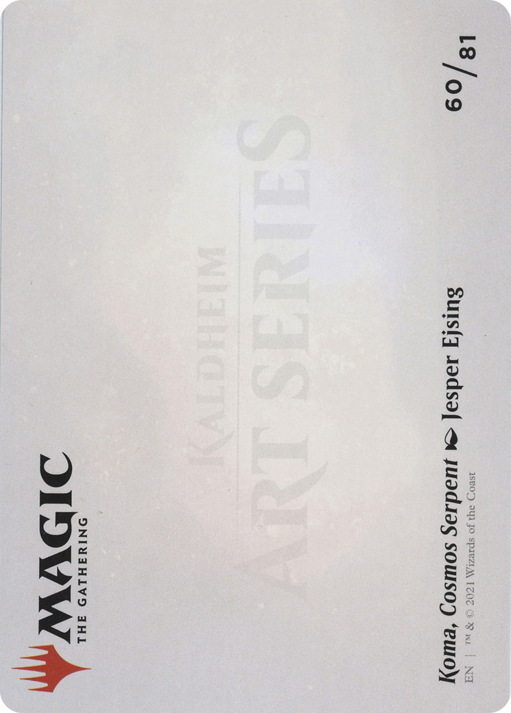 Koma, Cosmos Serpent // Koma, Cosmos Serpent (AKHM-060) - Kaldheim Art Series (Borderless) Foil - Premium MTG Single from Wizards of the Coast - Just $0! Shop now at Game Crave Tournament Store