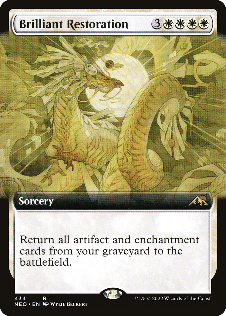 Brilliant Restoration (NEO-434) - Kamigawa: Neon Dynasty: (Extended Art) - Premium MTG Single from Wizards of the Coast - Just $0.22! Shop now at Game Crave Tournament Store