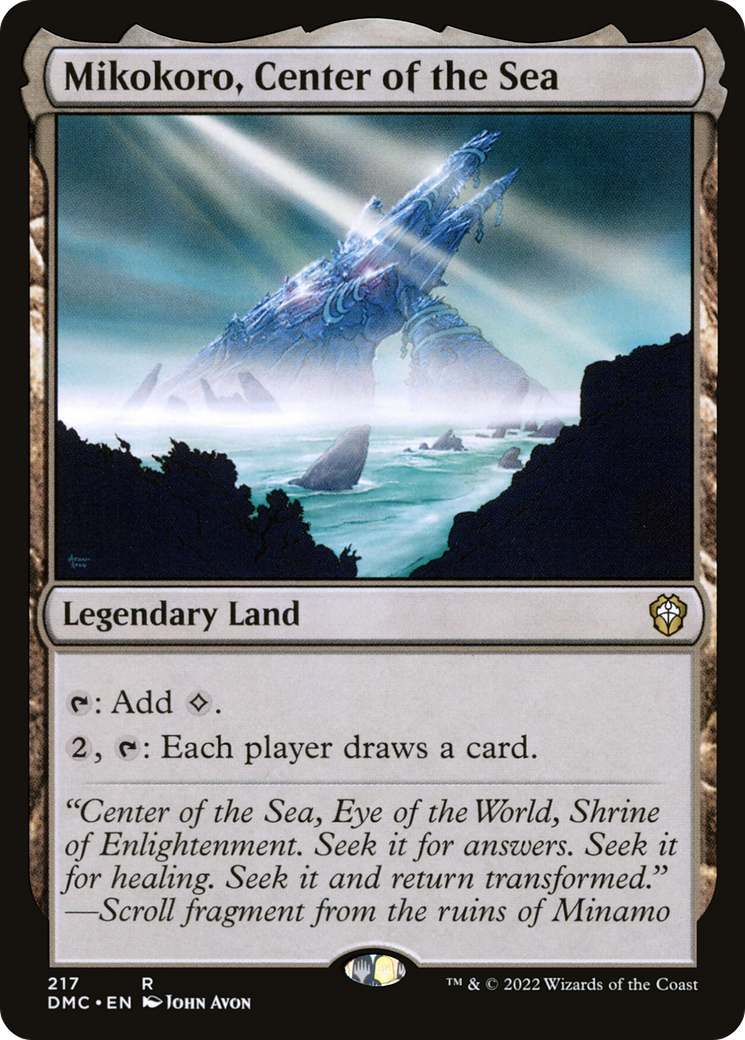 Mikokoro, Center of the Sea (DMC-217) - Dominaria United Commander - Premium MTG Single from Wizards of the Coast - Just $4.98! Shop now at Game Crave Tournament Store