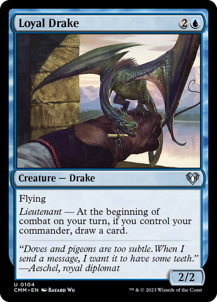 Loyal Drake (CMM-104) - Commander Masters Foil - Premium MTG Single from Wizards of the Coast - Just $0.09! Shop now at Game Crave Tournament Store