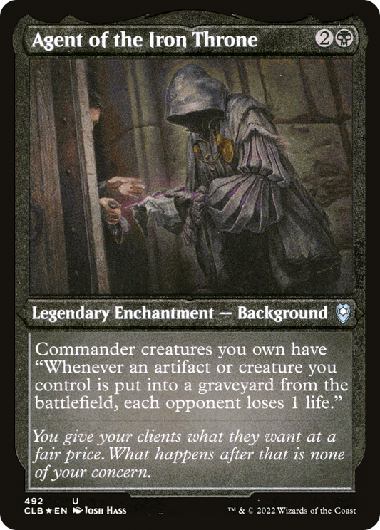Agent of the Iron Throne (CLB-492) - Commander Legends: Battle for Baldur's Gate Etched Foil - Premium MTG Single from Wizards of the Coast - Just $0.35! Shop now at Game Crave Tournament Store