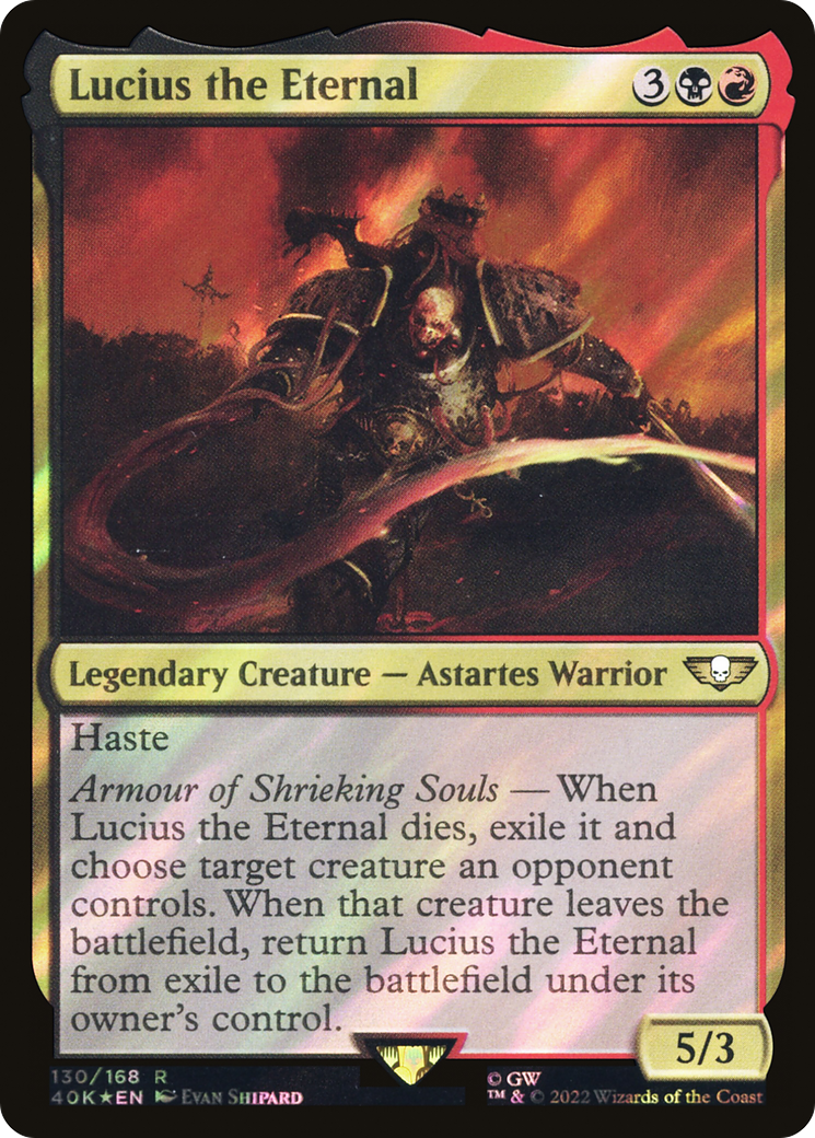 Lucius the Eternal (40K-130★) - Warhammer 40,000 Commander Foil - Premium MTG Single from Wizards of the Coast - Just $0.23! Shop now at Game Crave Tournament Store