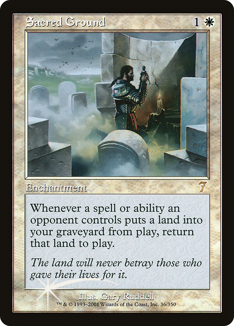Sacred Ground (7ED-36★) - Seventh Edition Foil - Premium MTG Single from Wizards of the Coast - Just $4.03! Shop now at Game Crave Tournament Store