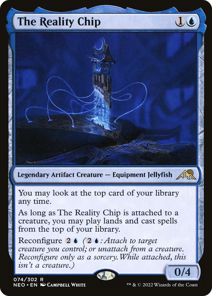 The Reality Chip (NEO-074) - Kamigawa: Neon Dynasty Foil - Premium MTG Single from Wizards of the Coast - Just $0.85! Shop now at Game Crave Tournament Store