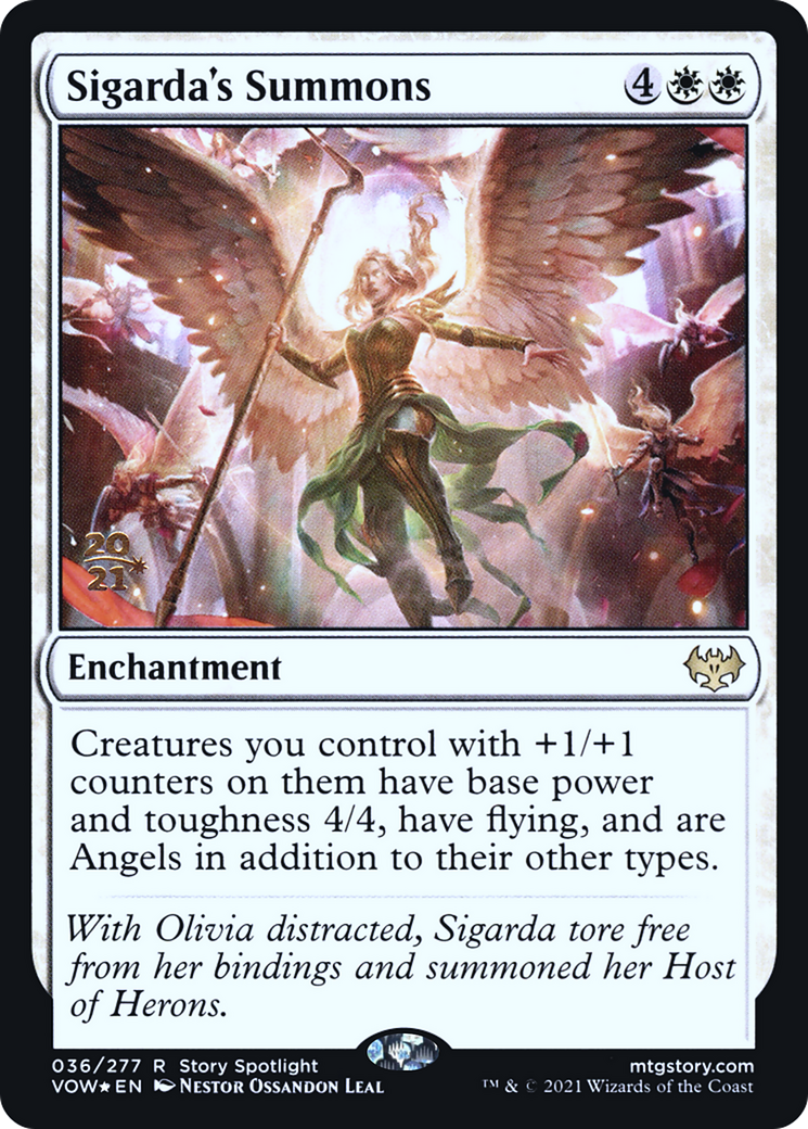 Sigarda's Summons (PVOW-36S) - Innistrad: Crimson Vow Promos Foil - Premium MTG Single from Wizards of the Coast - Just $0.26! Shop now at Game Crave Tournament Store