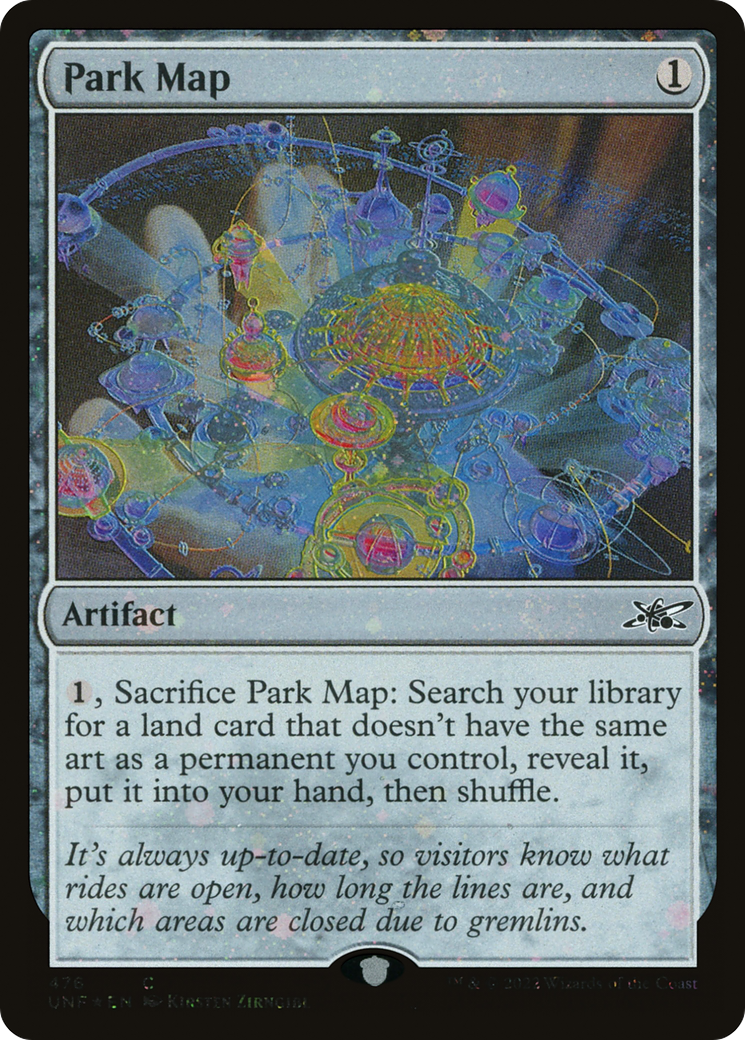Park Map (UNF-476) - Unfinity Foil - Premium MTG Single from Wizards of the Coast - Just $0.25! Shop now at Game Crave Tournament Store
