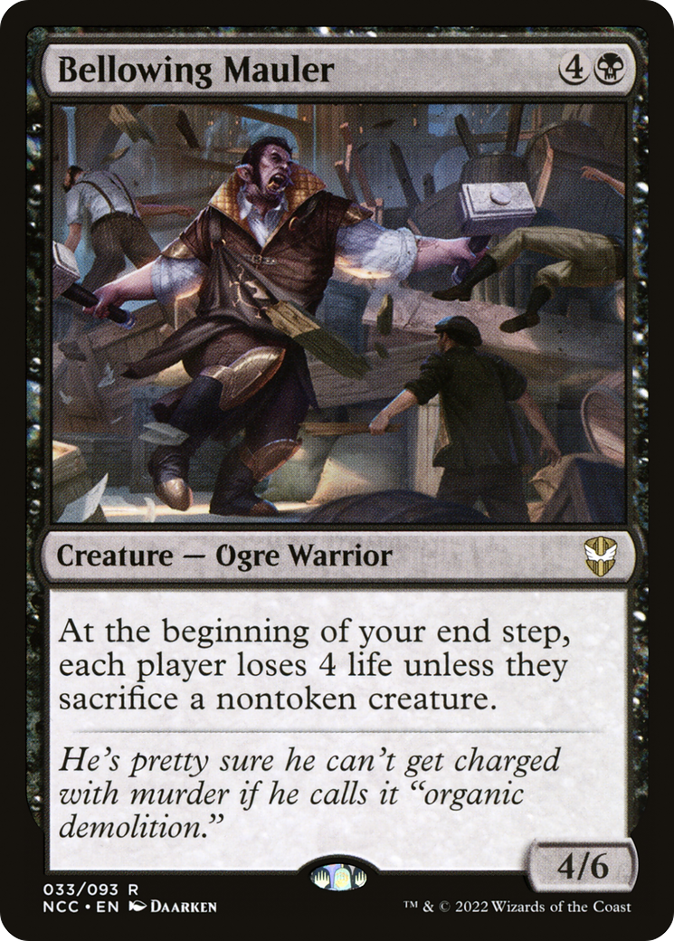 Bellowing Mauler (NCC-033) - New Capenna Commander - Premium MTG Single from Wizards of the Coast - Just $0.25! Shop now at Game Crave Tournament Store