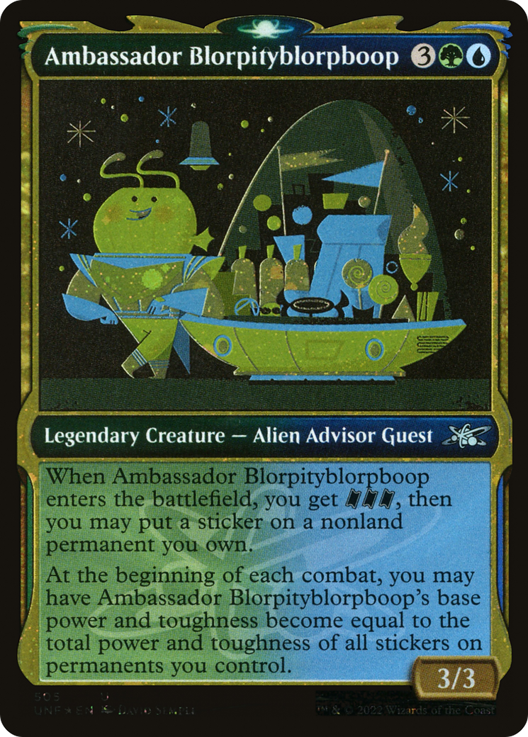 Ambassador Blorpityblorpboop (UNF-505) - Unfinity: (Showcase) Foil - Premium MTG Single from Wizards of the Coast - Just $0.08! Shop now at Game Crave Tournament Store