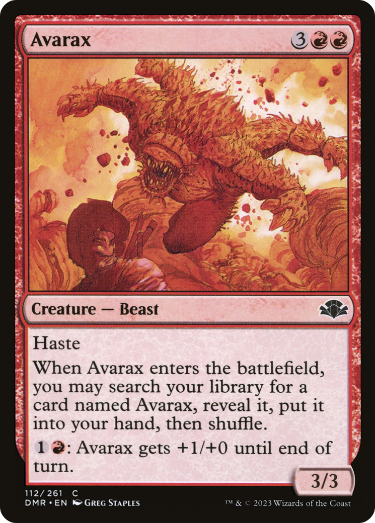 Avarax (DMR-112) - Dominaria Remastered - Premium MTG Single from Wizards of the Coast - Just $0.25! Shop now at Game Crave Tournament Store