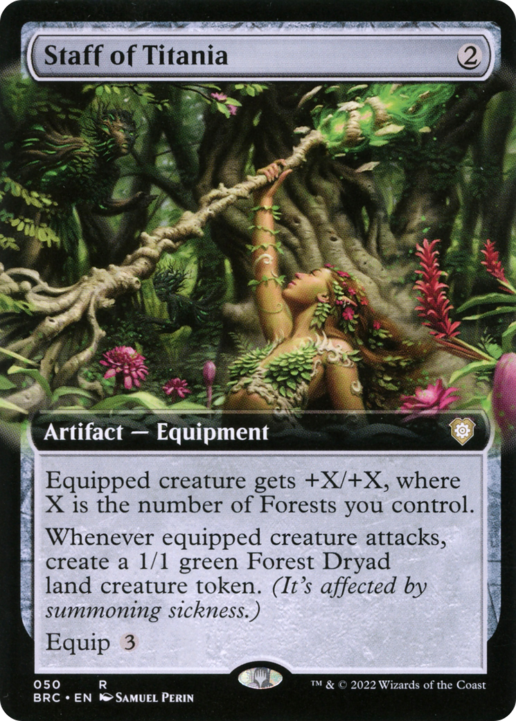 Staff of Titania (BRC-050) - The Brothers' War Commander: (Extended Art) - Premium MTG Single from Wizards of the Coast - Just $0.54! Shop now at Game Crave Tournament Store
