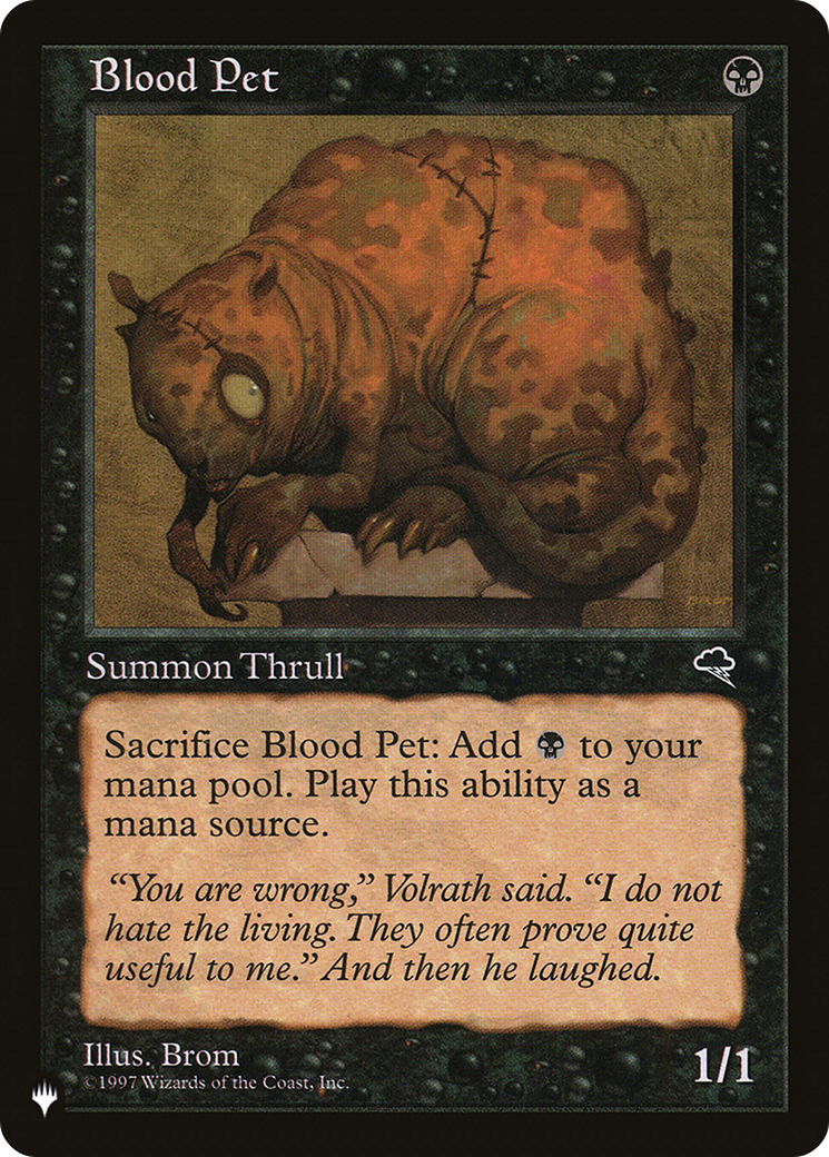 Blood Pet (PLIST-596) - The List - Premium MTG Single from Wizards of the Coast - Just $0.08! Shop now at Game Crave Tournament Store