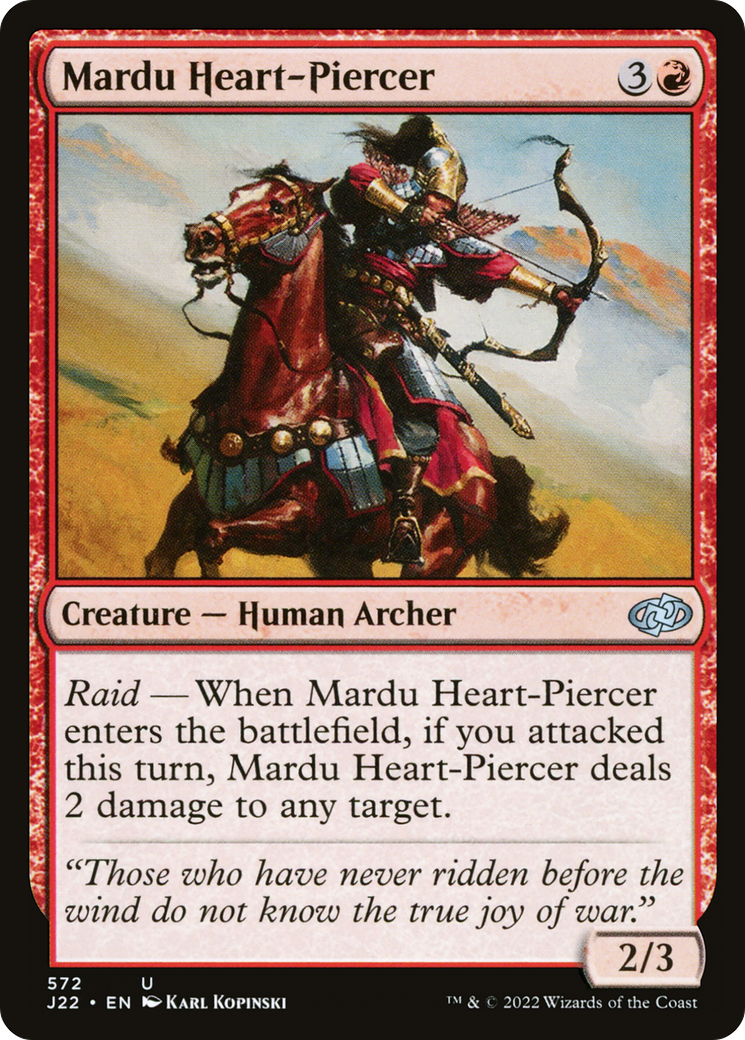 Mardu Heart-Piercer (J22-572) - Jumpstart 2022 - Premium MTG Single from Wizards of the Coast - Just $0.21! Shop now at Game Crave Tournament Store