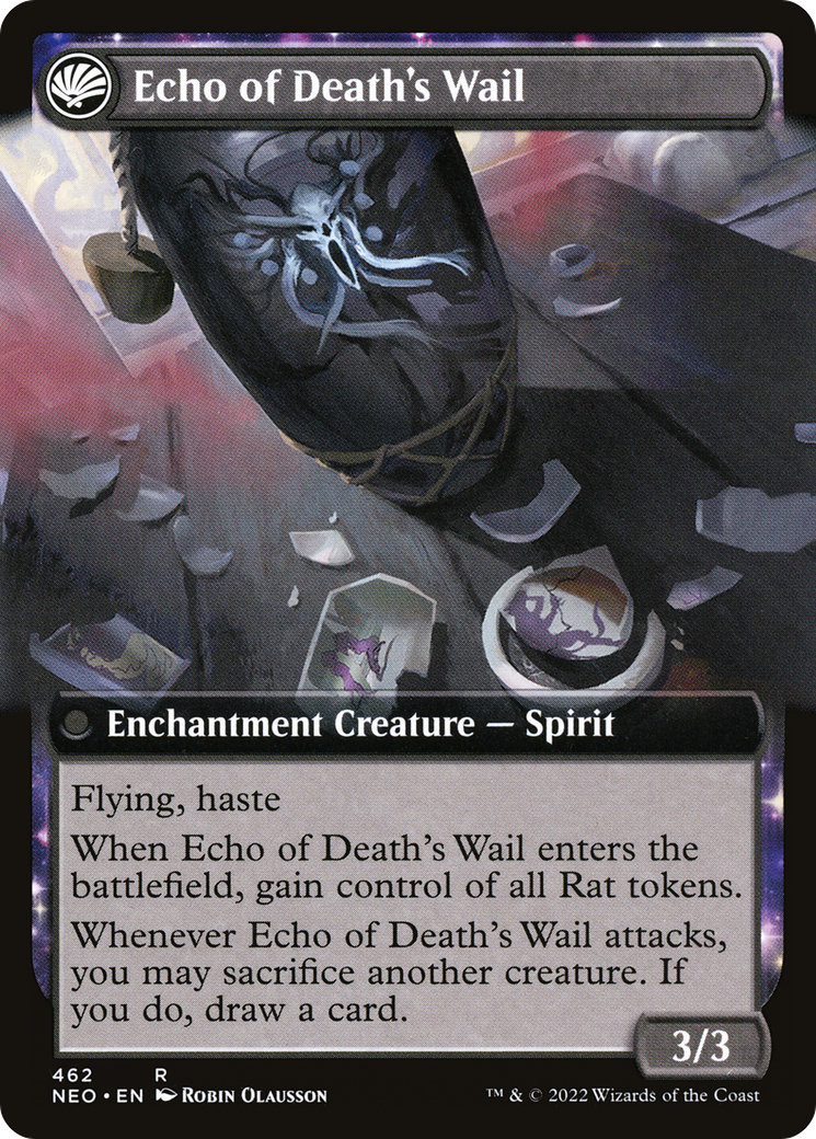 Tribute to Horobi // Echo of Death's Wail (NEO-462) - Kamigawa: Neon Dynasty: (Extended Art, fandfc) Foil - Premium MTG Single from Wizards of the Coast - Just $0.52! Shop now at Game Crave Tournament Store
