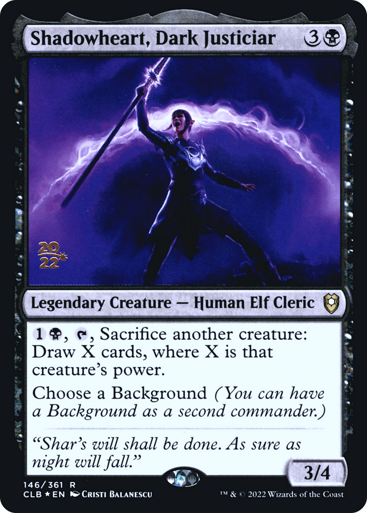 Shadowheart, Dark Justiciar (PCLB-146S) - Battle for Baldur's Gate Promos Foil - Premium MTG Single from Wizards of the Coast - Just $7.79! Shop now at Game Crave Tournament Store