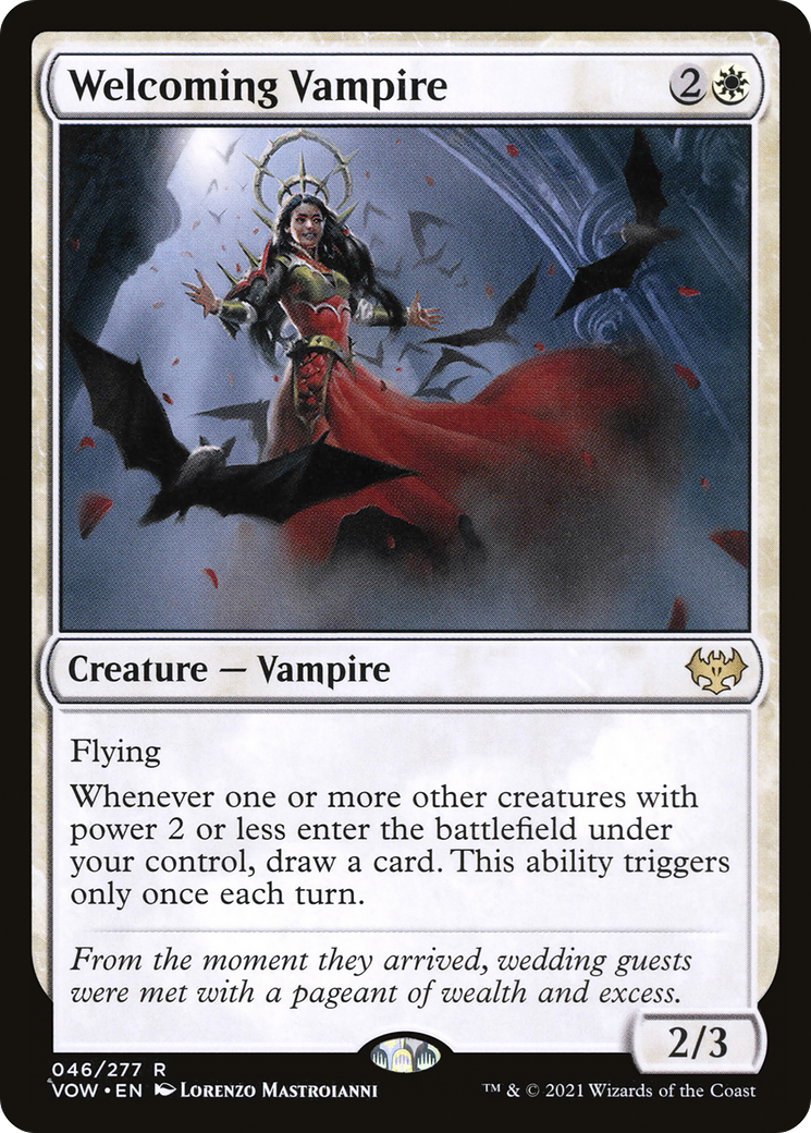 Welcoming Vampire (VOW-046) - Innistrad: Crimson Vow Foil - Premium MTG Single from Wizards of the Coast - Just $0.38! Shop now at Game Crave Tournament Store