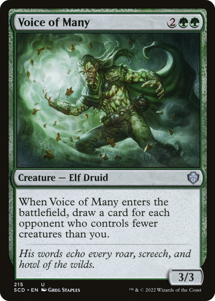 Voice of Many (SCD-215) - Starter Commander Decks - Premium MTG Single from Wizards of the Coast - Just $0.08! Shop now at Game Crave Tournament Store