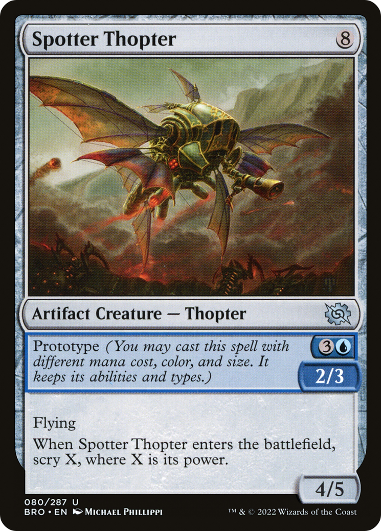 Spotter Thopter (BRO-080) - The Brothers' War - Premium MTG Single from Wizards of the Coast - Just $0.25! Shop now at Game Crave Tournament Store