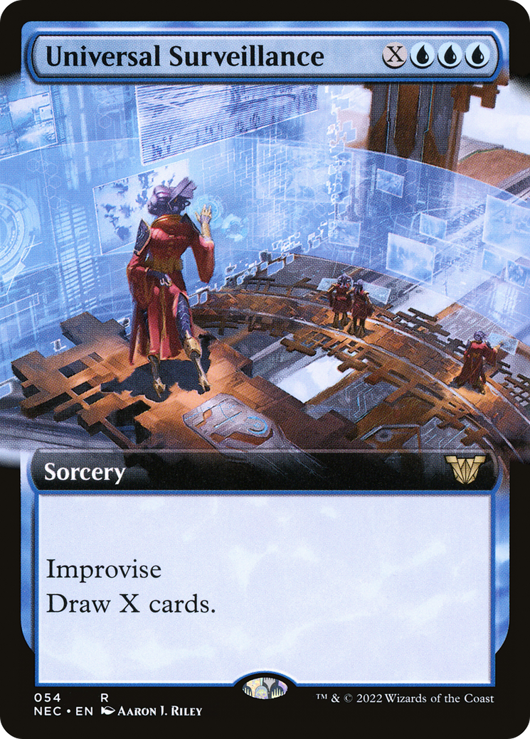 Universal Surveillance (NEC-054) - Neon Dynasty Commander: (Extended Art) - Premium MTG Single from Wizards of the Coast - Just $0.08! Shop now at Game Crave Tournament Store