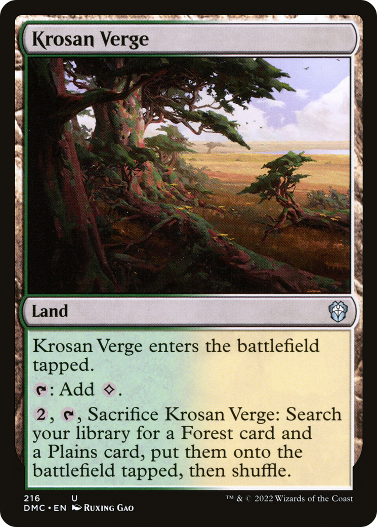 Krosan Verge (DMC-216) - Dominaria United Commander - Premium MTG Single from Wizards of the Coast - Just $0.25! Shop now at Game Crave Tournament Store