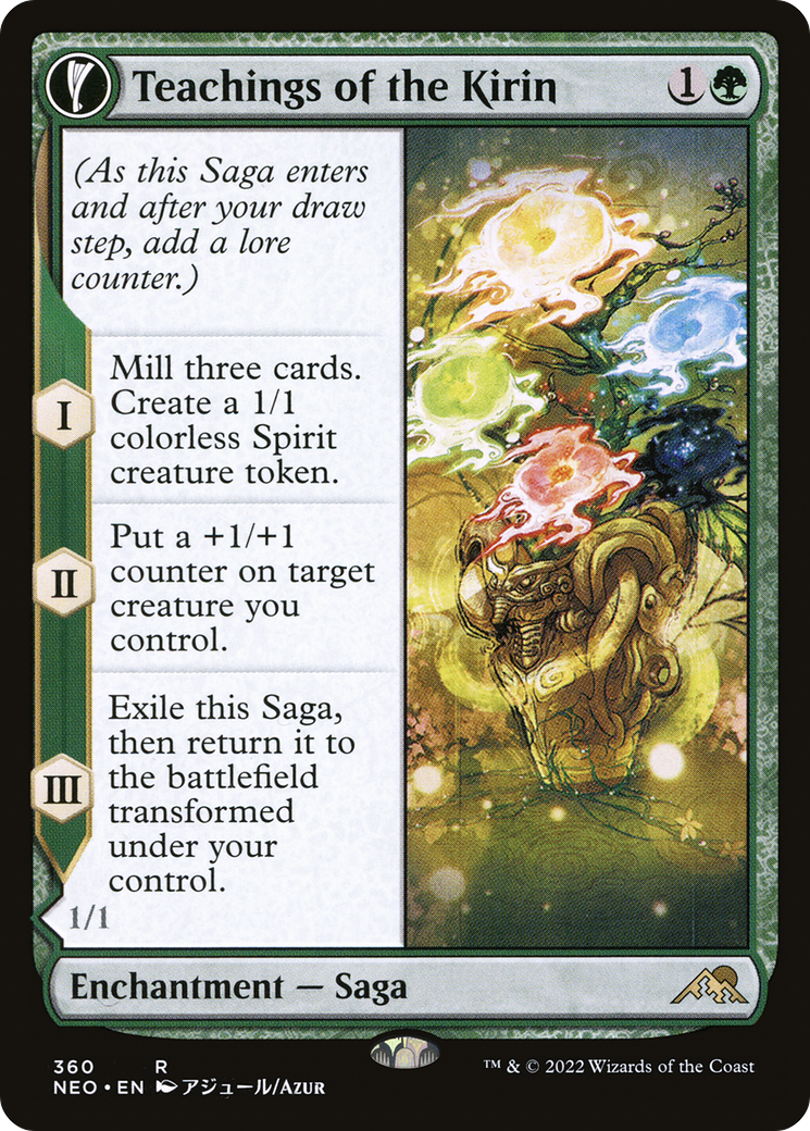 Teachings of the Kirin // Kirin-Touched Orochi (NEO-360) - Kamigawa: Neon Dynasty: (Showcase, fandfc) - Premium MTG Single from Wizards of the Coast - Just $0.08! Shop now at Game Crave Tournament Store