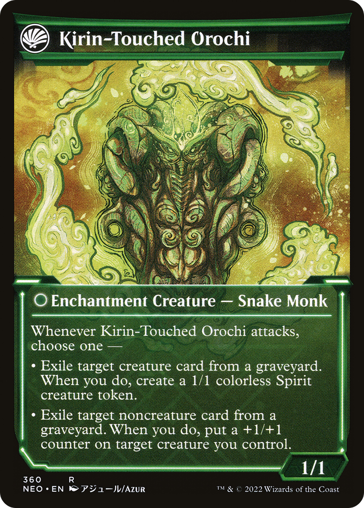 Teachings of the Kirin // Kirin-Touched Orochi (NEO-360) - Kamigawa: Neon Dynasty: (Showcase, fandfc) Foil - Premium MTG Single from Wizards of the Coast - Just $0.08! Shop now at Game Crave Tournament Store