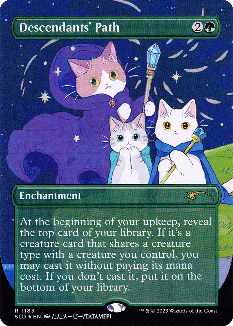Descendants' Path (SLD-1183) - Secret Lair Drop (Borderless) Foil - Premium MTG Single from Wizards of the Coast - Just $11.09! Shop now at Game Crave Tournament Store