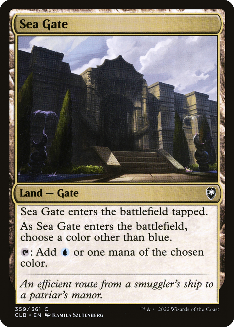 Sea Gate (CLB-359) - Commander Legends: Battle for Baldur's Gate - Premium MTG Single from Wizards of the Coast - Just $0.08! Shop now at Game Crave Tournament Store