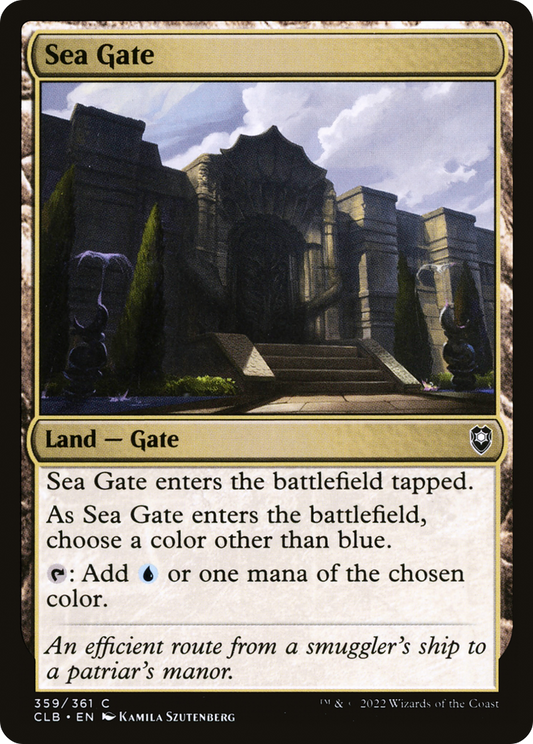 Sea Gate (CLB-359) - Commander Legends: Battle for Baldur's Gate Foil - Premium MTG Single from Wizards of the Coast - Just $0.08! Shop now at Game Crave Tournament Store