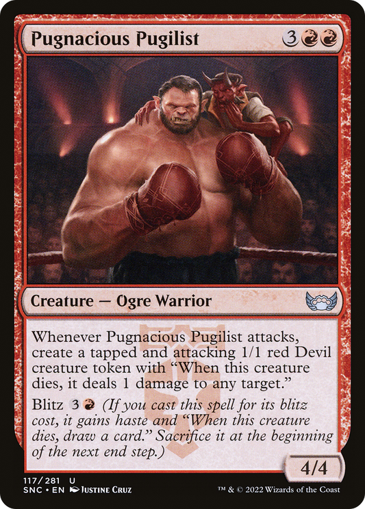 Pugnacious Pugilist (SNC-117) - Streets of New Capenna - Premium MTG Single from Wizards of the Coast - Just $0.08! Shop now at Game Crave Tournament Store