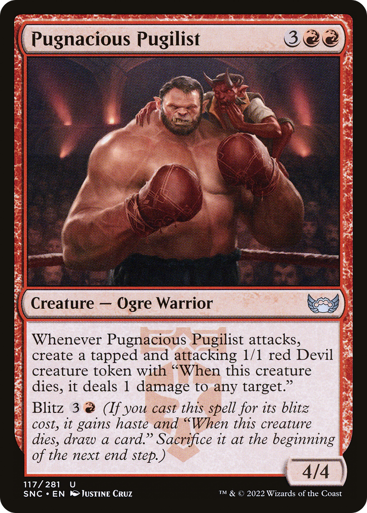 Pugnacious Pugilist (SNC-117) - Streets of New Capenna Foil - Premium MTG Single from Wizards of the Coast - Just $0.08! Shop now at Game Crave Tournament Store