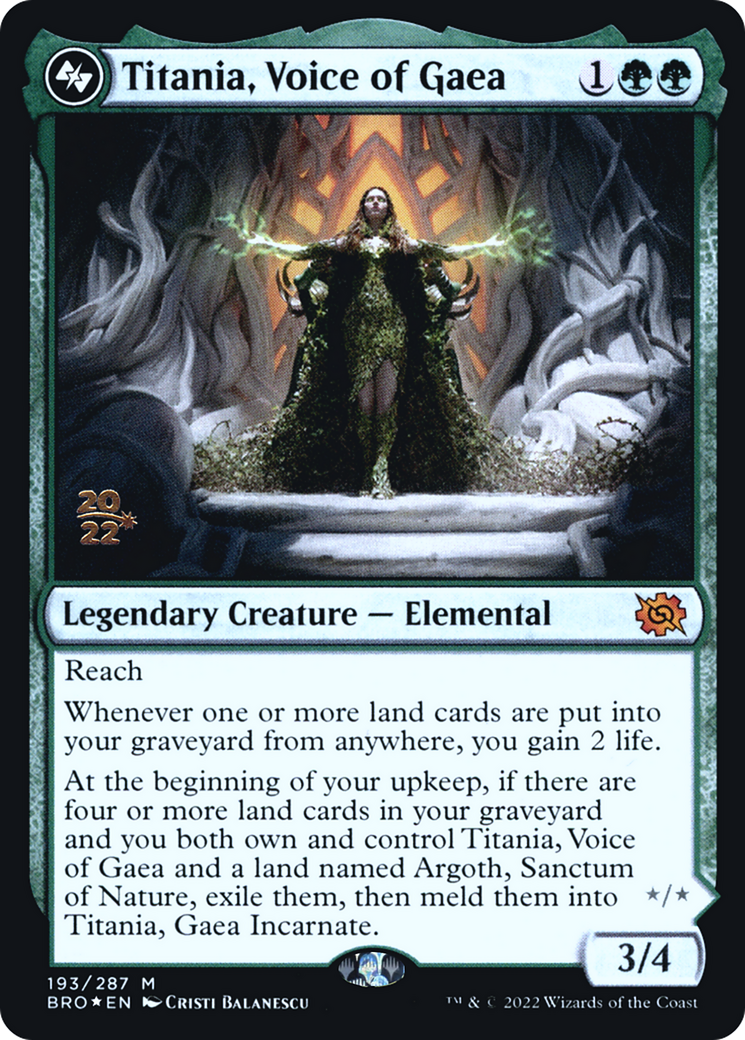 Titania, Voice of Gaea (PBRO-193S) - The Brothers' War Promos Foil - Premium MTG Single from Wizards of the Coast - Just $3.78! Shop now at Game Crave Tournament Store