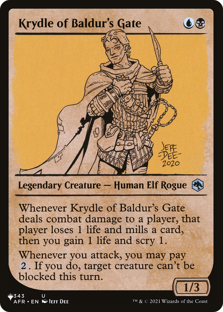 Krydle of Baldur's Gate (PLIST-793) - The List: (Showcase) - Premium MTG Single from Wizards of the Coast - Just $0.25! Shop now at Game Crave Tournament Store