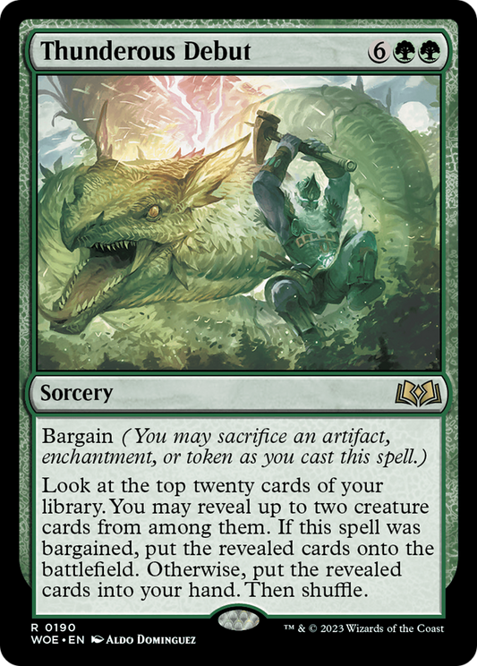 Thunderous Debut (WOE-190) - Wilds of Eldraine - Premium MTG Single from Wizards of the Coast - Just $0.25! Shop now at Game Crave Tournament Store
