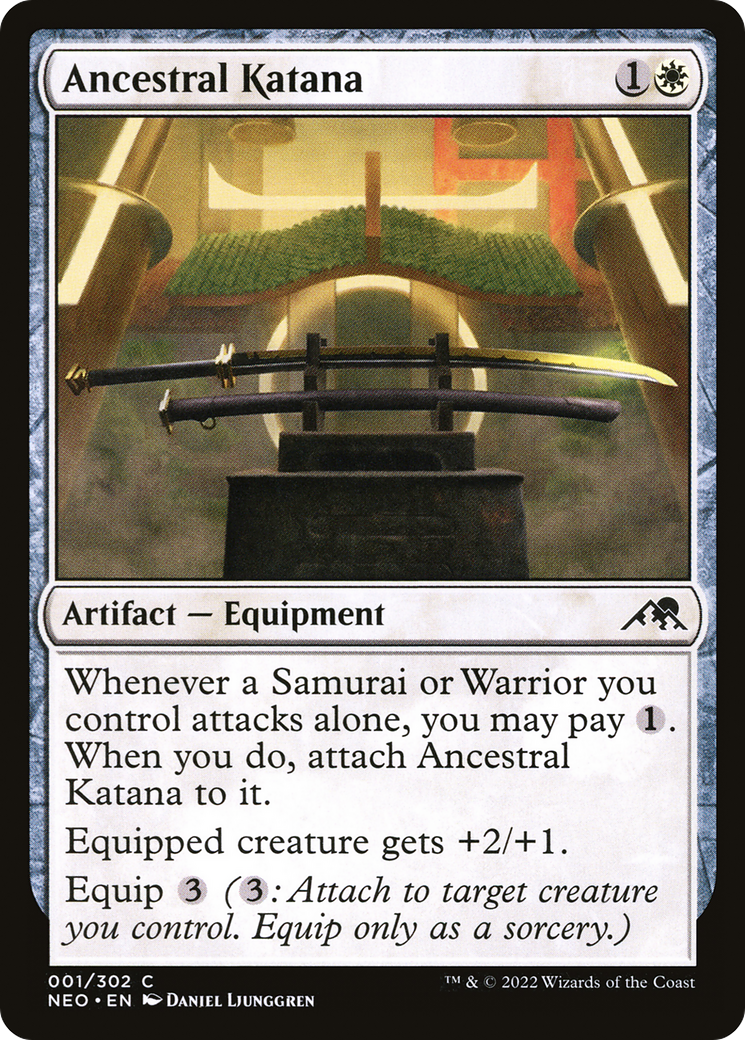 Ancestral Katana (NEO-001) - Kamigawa: Neon Dynasty - Premium MTG Single from Wizards of the Coast - Just $0.08! Shop now at Game Crave Tournament Store