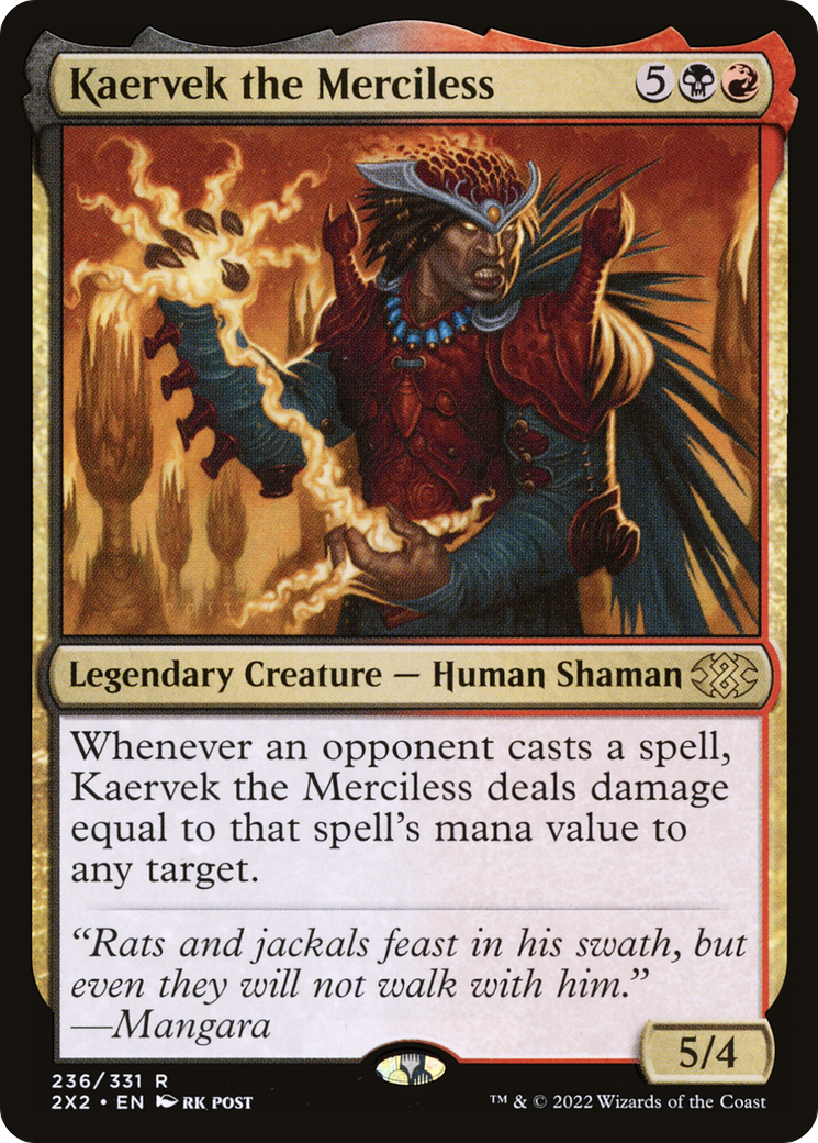 Kaervek the Merciless (2X2-236) - Double Masters 2022 Foil - Premium MTG Single from Wizards of the Coast - Just $0.42! Shop now at Game Crave Tournament Store