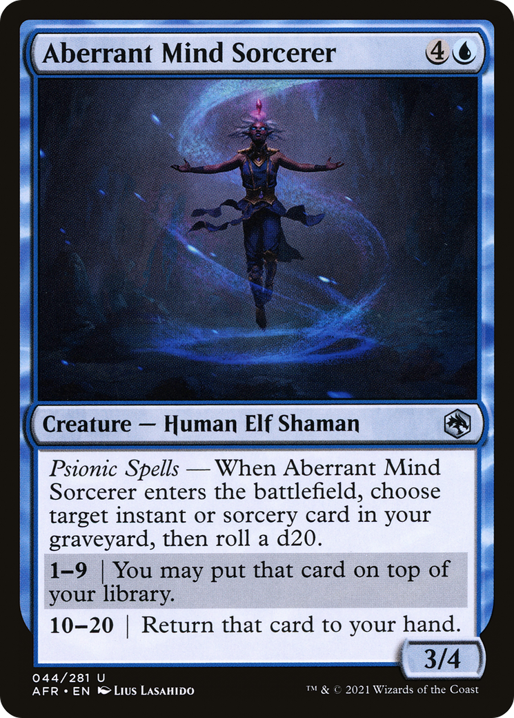 Aberrant Mind Sorcerer (AFR-044) - Adventures in the Forgotten Realms Foil - Premium MTG Single from Wizards of the Coast - Just $0.25! Shop now at Game Crave Tournament Store