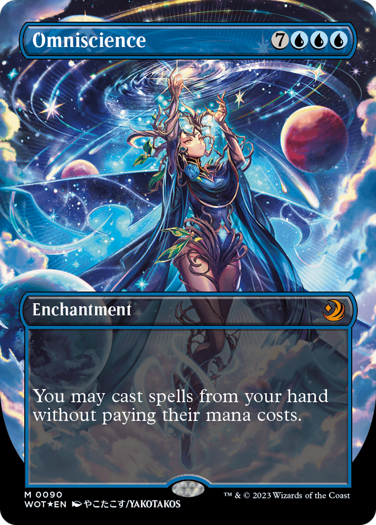 Omniscience (WOT-090) - Wilds of Eldraine: Enchanting Tales (Borderless) Foil - Premium MTG Single from Wizards of the Coast - Just $54.65! Shop now at Game Crave Tournament Store
