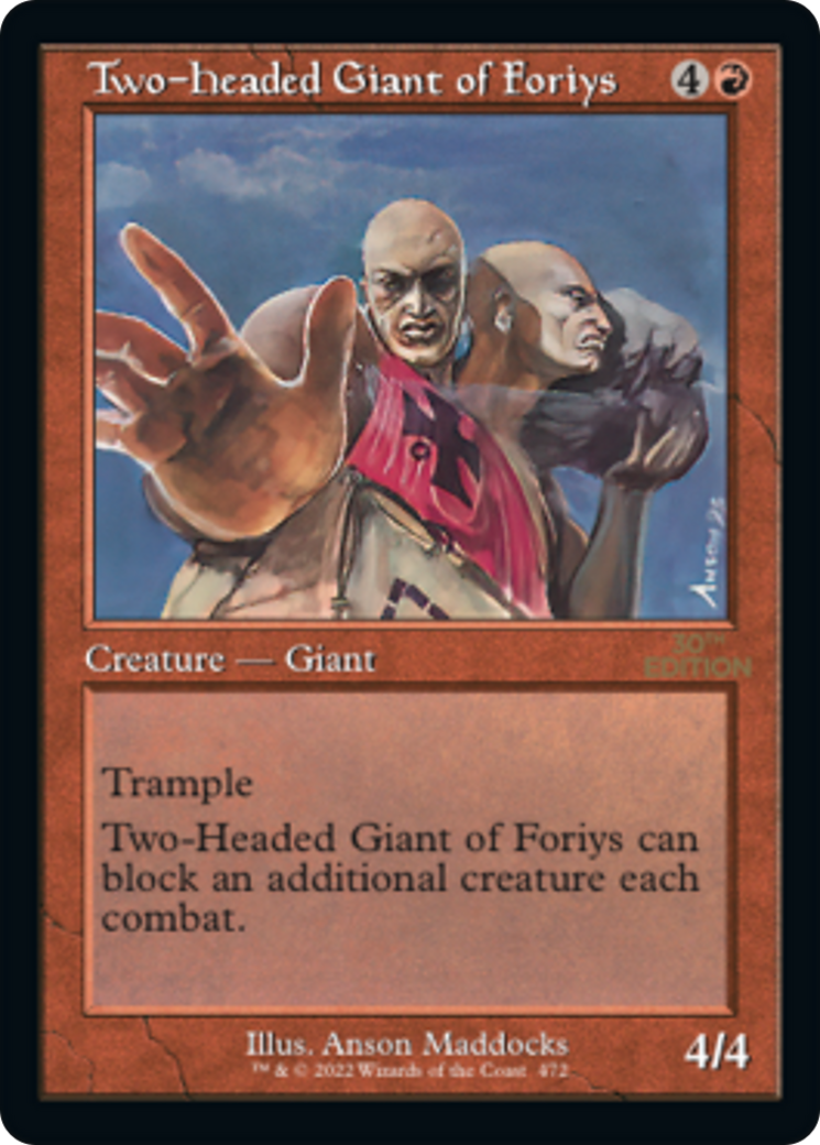 Two-Headed Giant of Foriys (30A-472) - 30th Anniversary Edition - Premium MTG Single from Wizards of the Coast - Just $108! Shop now at Game Crave Tournament Store
