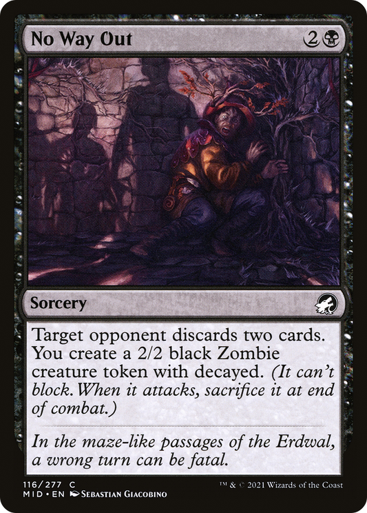 No Way Out (MID-116) - Innistrad: Midnight Hunt - Premium MTG Single from Wizards of the Coast - Just $0.08! Shop now at Game Crave Tournament Store