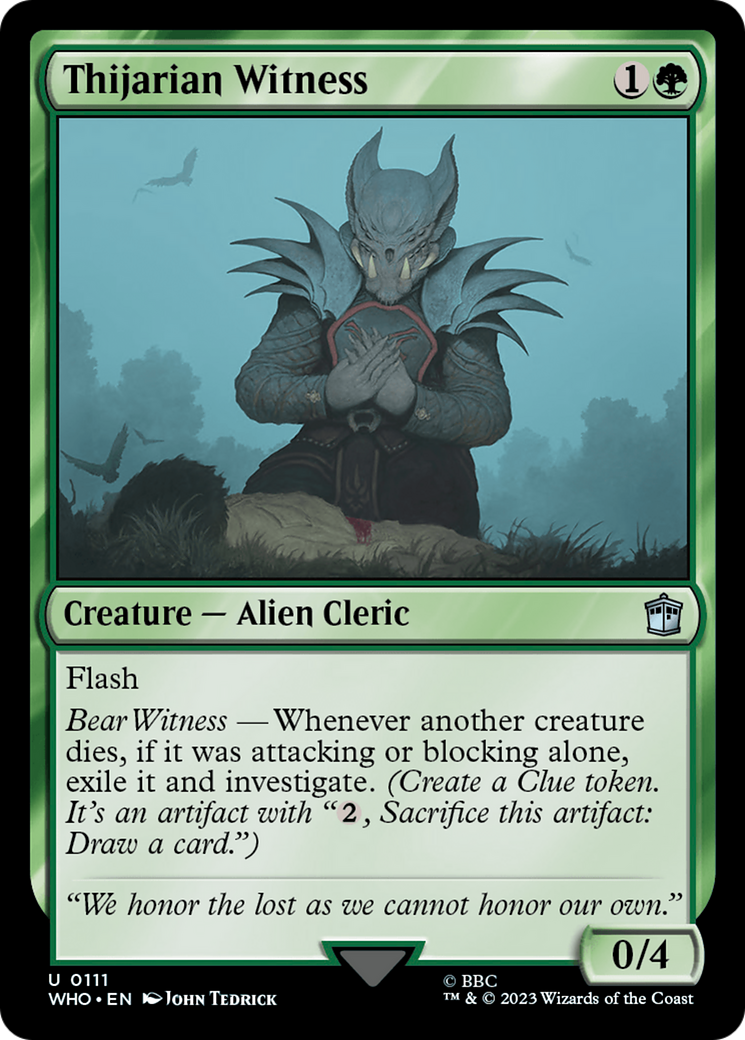 Thijarian Witness (WHO-111) - Doctor Who Foil - Premium MTG Single from Wizards of the Coast - Just $0.08! Shop now at Game Crave Tournament Store