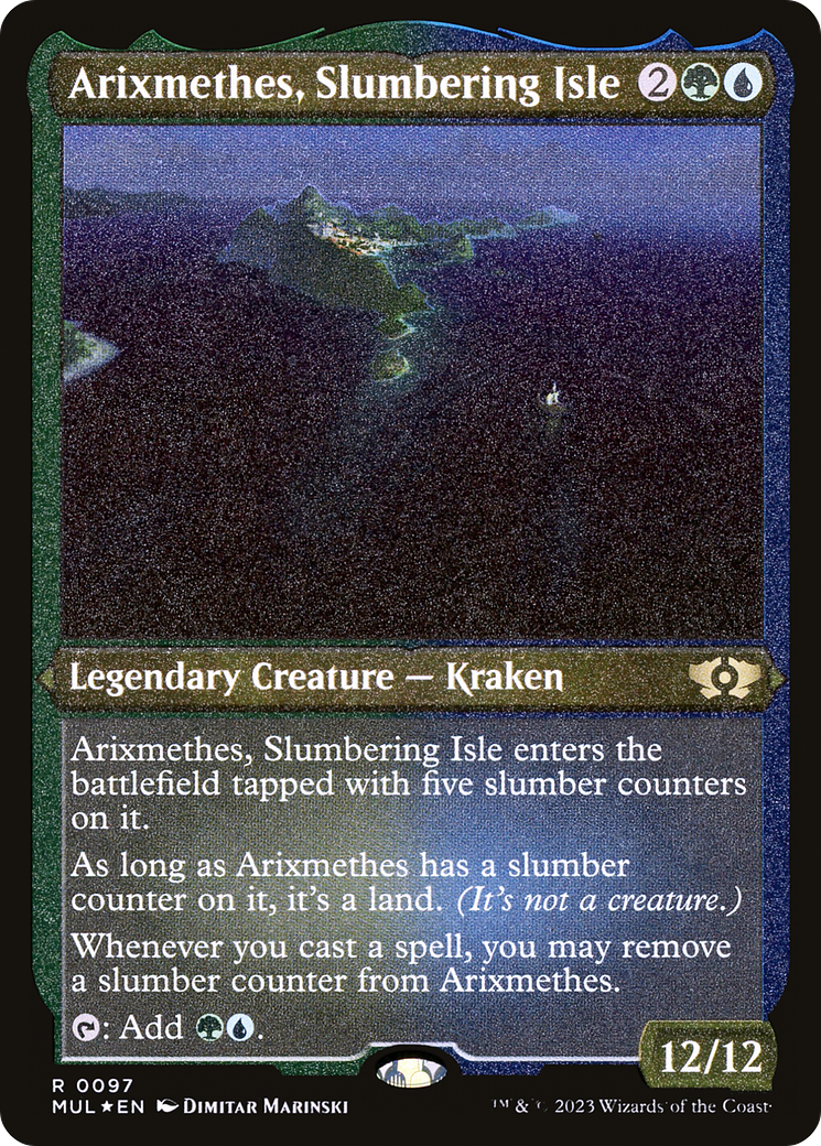 Arixmethes, Slumbering Isle (MUL-097) - Multiverse Legends Etched Foil - Premium MTG Single from Wizards of the Coast - Just $3.65! Shop now at Game Crave Tournament Store