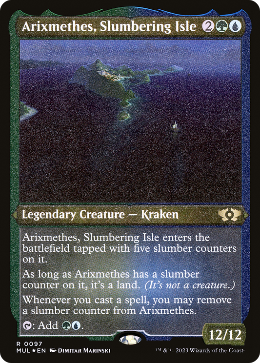 Arixmethes, Slumbering Isle (MUL-097) - Multiverse Legends Etched Foil - Premium MTG Single from Wizards of the Coast - Just $3.65! Shop now at Game Crave Tournament Store