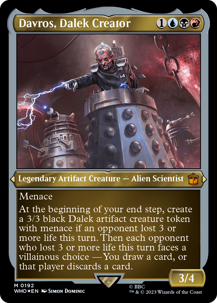 Davros, Dalek Creator (WHO-192) - Doctor Who Etched Foil - Premium MTG Single from Wizards of the Coast - Just $0.08! Shop now at Game Crave Tournament Store