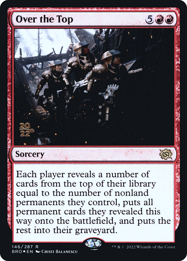 Over the Top (PBRO-146S) - The Brothers' War Promos Foil - Premium MTG Single from Wizards of the Coast - Just $2.86! Shop now at Game Crave Tournament Store
