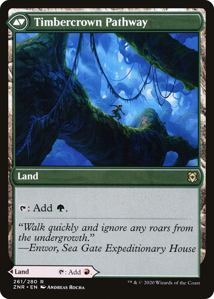 Cragcrown Pathway // Timbercrown Pathway (ZNR-261) - Zendikar Rising Foil - Premium MTG Single from Wizards of the Coast - Just $2.39! Shop now at Game Crave Tournament Store