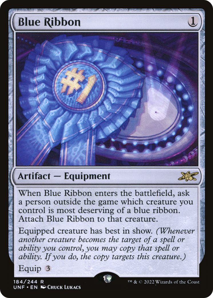 Blue Ribbon (UNF-184) - Unfinity Foil - Premium MTG Single from Wizards of the Coast - Just $0.08! Shop now at Game Crave Tournament Store
