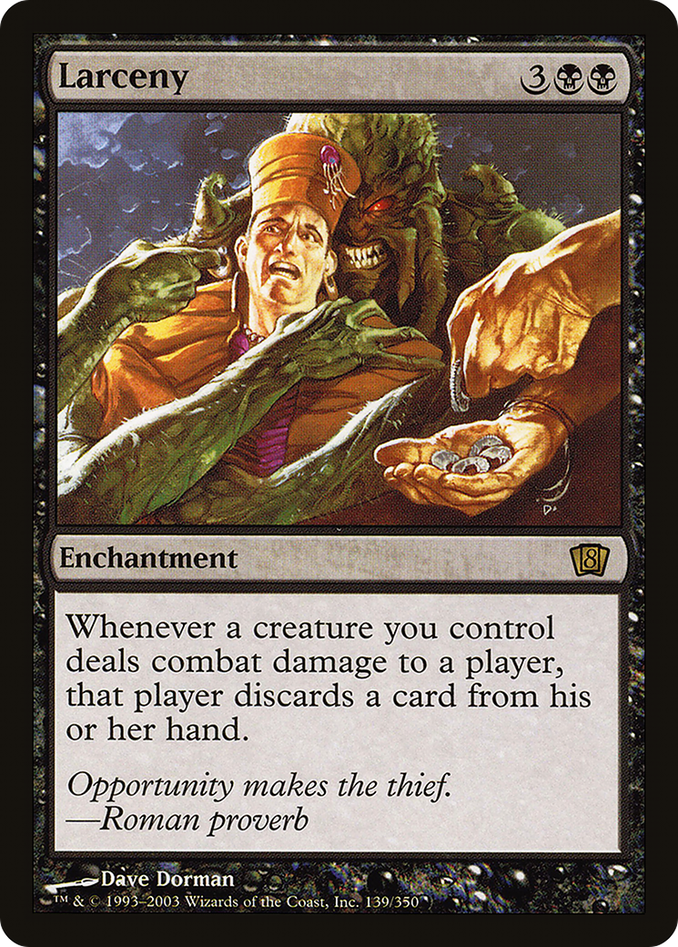 Larceny (8ED-139★) - Eighth Edition Foil - Premium MTG Single from Wizards of the Coast - Just $0.72! Shop now at Game Crave Tournament Store
