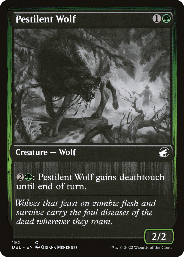Pestilent Wolf (DBL-192) - Innistrad: Double Feature - Premium MTG Single from Wizards of the Coast - Just $0.25! Shop now at Game Crave Tournament Store