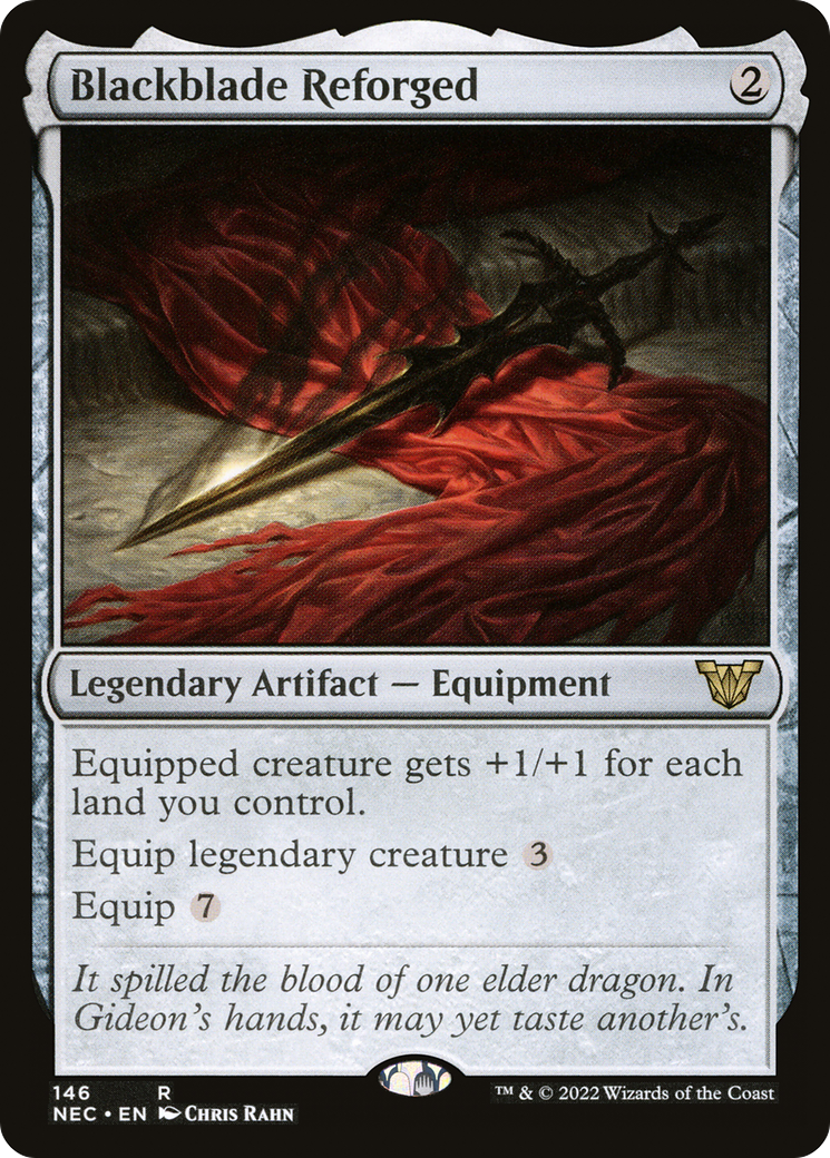 Blackblade Reforged (NEC-146) - Neon Dynasty Commander - Premium MTG Single from Wizards of the Coast - Just $1.16! Shop now at Game Crave Tournament Store